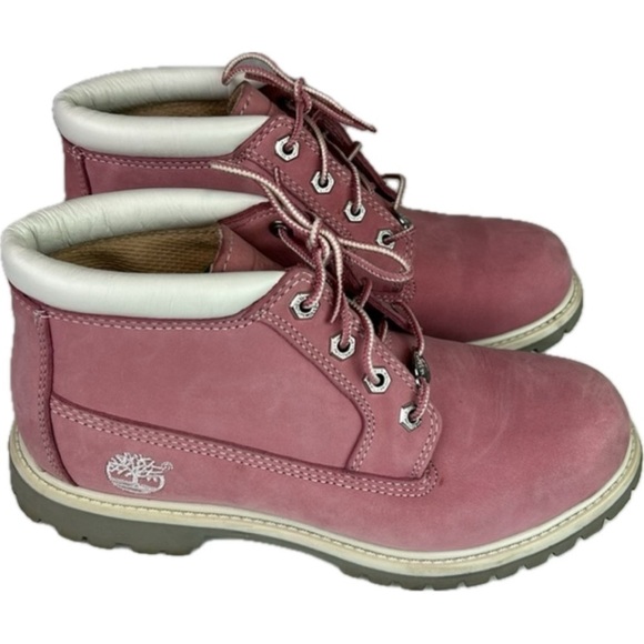 Timberland Nellie Waterproof Chukka Boots ‘Pink Nubuck’ 23308 - Picture 1 of 11